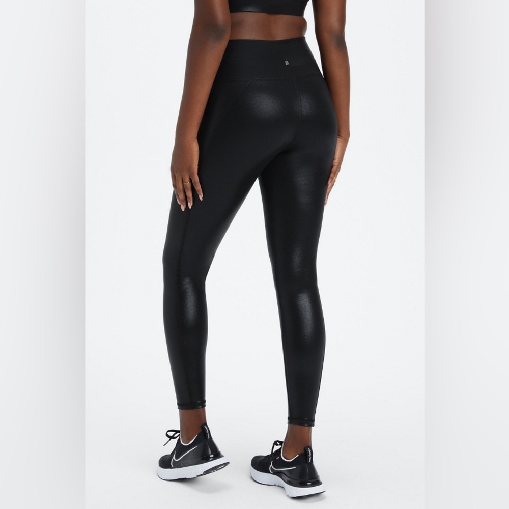 Fabletics Black Glitter Sparkly Define PowerHold High-Waisted 7/8 Legging - Picture 4 of 11